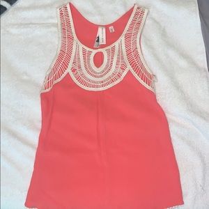 Society Girl coral tank top